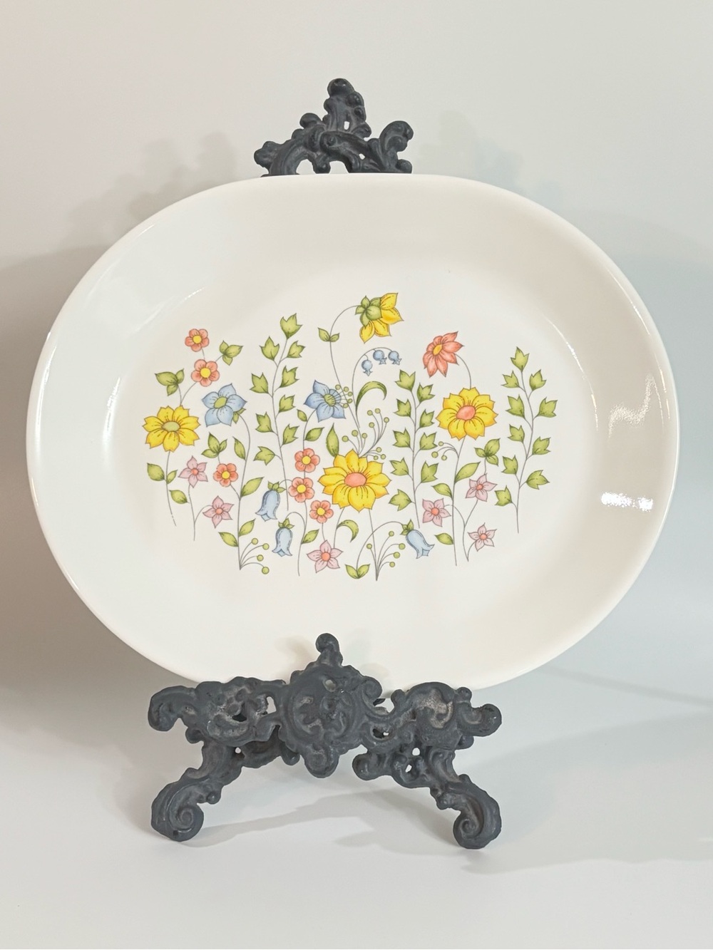Corelle Meadow Platter Corning Spring Meadow Oval Serving Plate Retired Pattern
